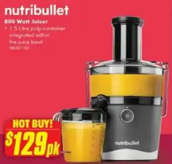 The Good Guys Nutribullet 800 watt juicer offer