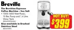 The Good Guys Breville The Bambino Espresso Coffee Machine offer