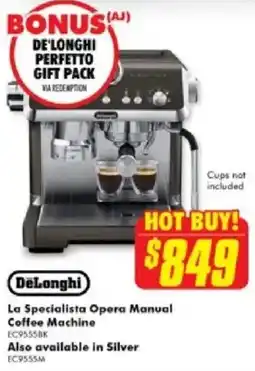 The Good Guys DeLonghi La Specialista Opera Manual Coffee Machine offer