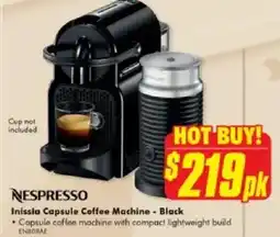 The Good Guys Nespresso Inissia Capsule Coffee Machine offer