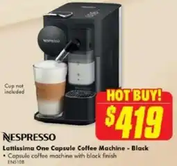 The Good Guys Nespresso Lattissima One Capsule Coffee Machine offer