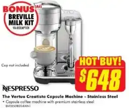 The Good Guys Nespresso The Vertuo Creatista Capsule Machine offer