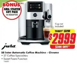 The Good Guys Jura S8 Inter Automatic Coffee Machine offer