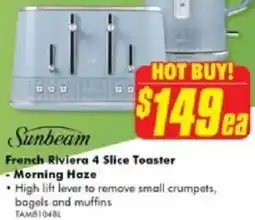 The Good Guys Sunbeam French Riviera 4 Slice Toaster offer