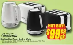 The Good Guys Chic Breakfast Pack - Black or White offer