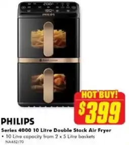 The Good Guys Philips Series 4000 10 Litre Double Stack Air Fryer offer