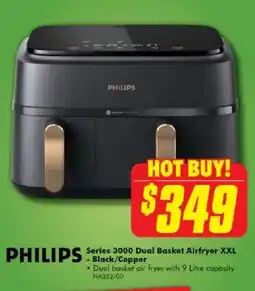 The Good Guys PHILIPS Series 3000 Dual Basket Airfryer XXL offer