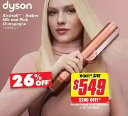 The Good Guys Dyson Airstrait - Amber Silk and Pink Champagne offer