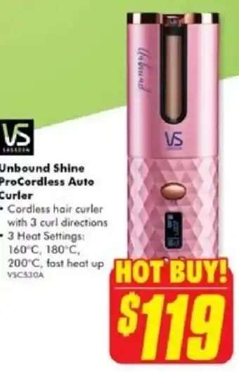 The Good Guys Unbound Shine ProCordless Auto Curler offer