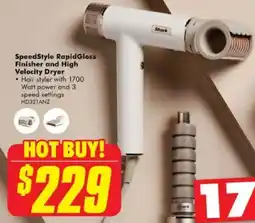 The Good Guys SpeedStyle RapidGloss Finisher and High Velocity Dryer offer