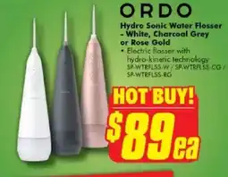 The Good Guys ORDO Hydro Sonic Water Flosser - White, Charcoal Grey or Rose Gold offer