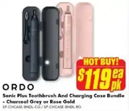 The Good Guys ORDO Sonic Plus Toothbrush And Charging Case Bundle - Charcoal Grey or Rose Gold offer