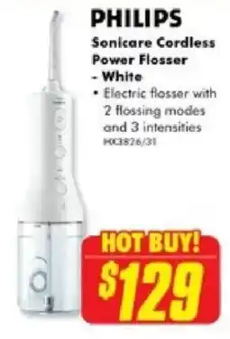 The Good Guys PHILIPS Sonicare Cordless Power Flosser White offer