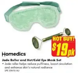 The Good Guys Homedics Jade Roller and Hot/Cold Eye Mask Set offer