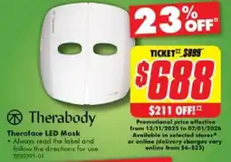 The Good Guys Theraface LED Mask offer