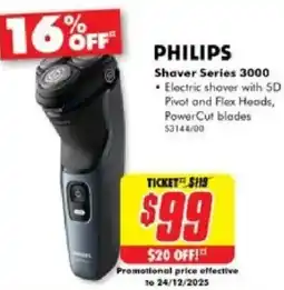 The Good Guys PHILIPS Shaver Series 3000 offer