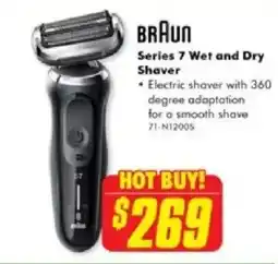 The Good Guys BRAUN Series 7 Wet and Dry Shaver offer