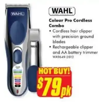 The Good Guys WAHL Colour Pro Cordless Combo offer