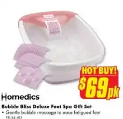 The Good Guys Homedics Bubble Bliss Deluxe Foot Spa Gift Set offer