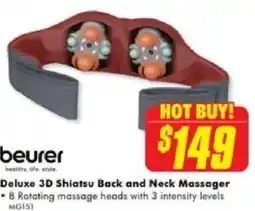 The Good Guys Deluxe 3D Shiatsu Back and Neck Massager offer