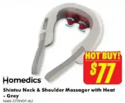 The Good Guys Homedics Shiatsu Neck & Shoulder Massager with Heat - Grey offer