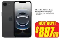 The Good Guys iPhone 16e 128GB - Black offer