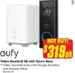 The Good Guys Cufy Video Doorbell 2K with Home Base offer