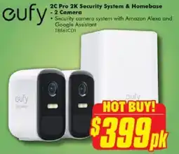 The Good Guys Cufy 2C Pro 2K Security System & Homebase - 2 Camera offer