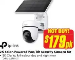 The Good Guys Tp-link 2K Solar-Powered Pan/Tilt Security Camera Kit offer