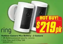 The Good Guys Ring Outdoor Camera Plus Battery - 2 Camera offer