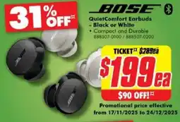The Good Guys BOSE QuietComfort Earbuds - Black or White offer