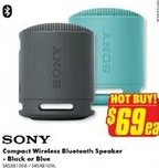 The Good Guys SONY Compact Wireless Bluetooth Speaker - Black or Blue offer