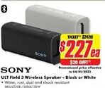 The Good Guys SONY ULT Field 3 Wireless Speaker - Black or White offer