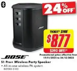 The Good Guys BOSE S1 Pro+ Wireless Party Speaker offer