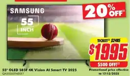 The Good Guys SAMSUNG 55" OLED S85F 4K Vision Al Smart TV 2025 offer