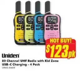 The Good Guys Uniden 80 Channel UHF Radio with Kid Zone USB-C Charging offer