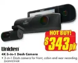 The Good Guys Uniden 4K 3-in-1 Dash Camera offer