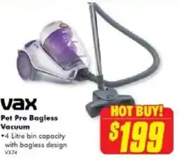 The Good Guys Vax Pet Pro Bagless Vacuum offer