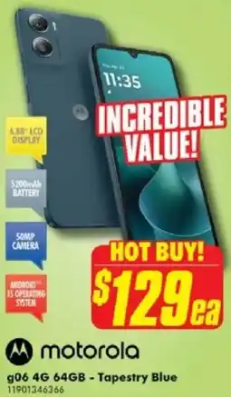 The Good Guys M motorola g06 4G 64GB - Tapestry Blue offer