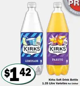 Friendly Grocer Kirks Soft Drink Bottle offer