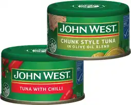 IGA John West Tuna Selected Varieties offer