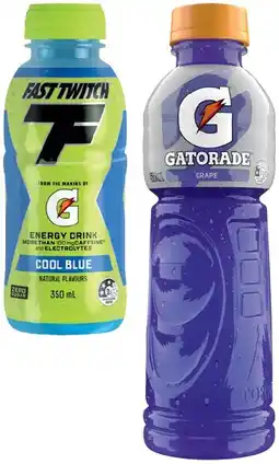 IGA Gatorade 600mL or Gatorade Fast Twitch 350mL Selected Varieties offer