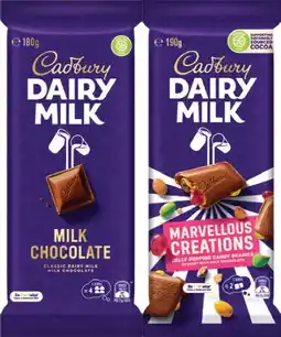 IGA Cadbury Chocolate Block 150‑190g Selected Varieties offer