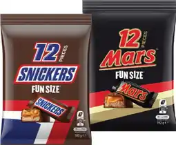 IGA Mars, Snickers or Maltesers Fun Size Pack 132‑192g Selected Varieties offer