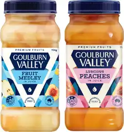 IGA Goulburn Valley Fruit in Juice or in Nectar 700g Selected Varieties offer