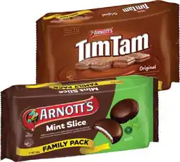 IGA Arnott’s Tim Tam Original or Mint Slice Family Pack 365g offer