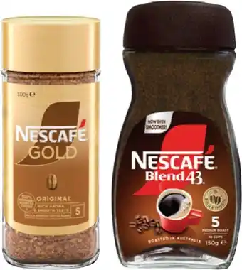 IGA Nescafé Instant Coffee Blend 43 140‑150g or Gold 90‑100g Selected Varieties offer