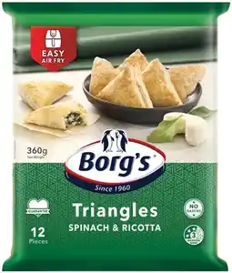 IGA Borg’s Spinach & Ricotta Triangles offer