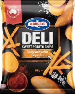 IGA Birds Eye Deli Sweet Potato Chips Seasoned with Paprika offer
