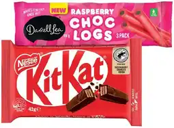 IGA Nestlé Medium Bars 35‑50g, Smarties 50g or Darrell Lea Choc Logs 3 Pack Selected Varieties offer